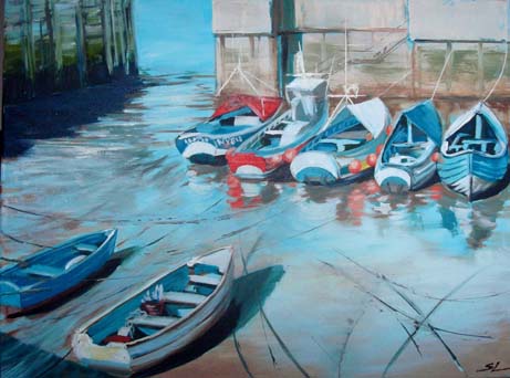 Boats in Amble Harbour